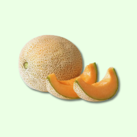 Melone Cantaloupe Stück