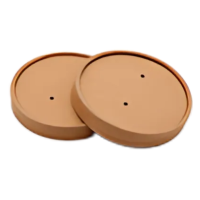 Cardboard Lid for Soup Cup 32oz Ø118mm Kraft Brown...