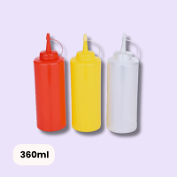 Quetschflasche Gelb/Rot/Weiß 360ml