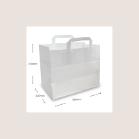 Papiertragetaschen Weiß, XL 250STK Karton