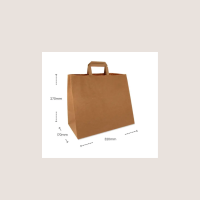 Papiertragetaschen Braun L 250STK Karton
