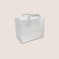 Papiertragetaschen Weiß M 250Stück