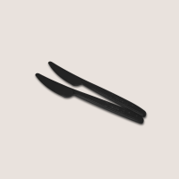 Mehrweg Plastik Messer schwarz 180mm